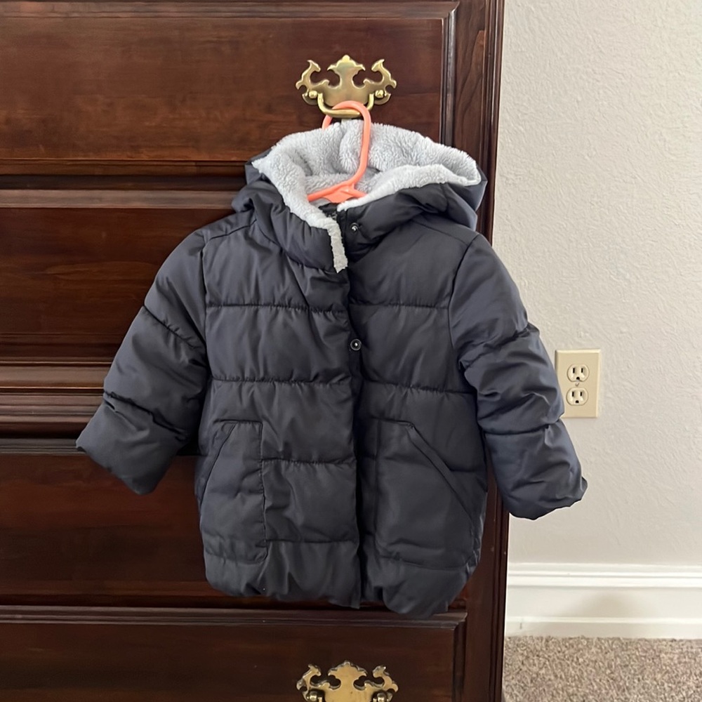 Toddler Old Navy Gray Puffer Jacket